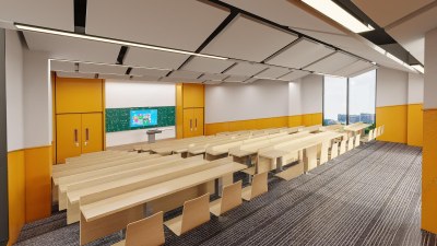 现代多媒体教室3D模型下载